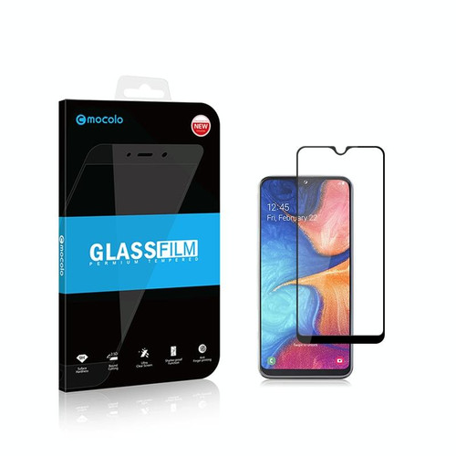 mocolo 0.33mm 9H 2.5D Full Glue Tempered Glass Film for Galaxy A20e (Black)