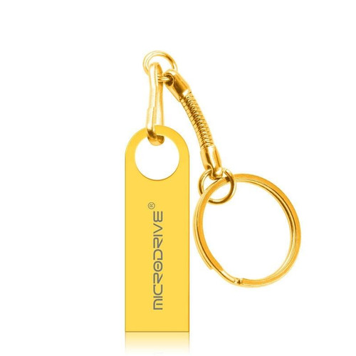 MicroDrive 32GB USB 2.0 Metal Waterproof High Speed U Disk(Gold)