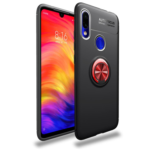 Metal Ring Holder 360 Degree Rotating TPU Case for  Xiaomi Redmi 7(Black Red) Metal Ring Holder 360 Degree Rotating TPU Case for  Xiaomi Redmi 7(Black Red)