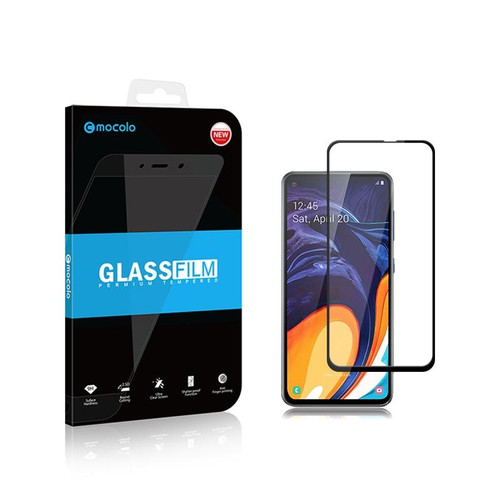 2 PCS mocolo 0.33mm 9H 2.5D Full Glue Silk Print Tempered Glass Film for Galaxy A60