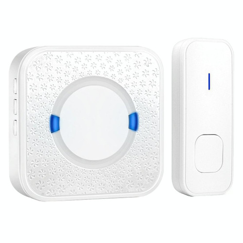 P6-B 110dB Wireless IP55 Waterproof Low Power Consumption WiFi Doorbell Receiver, 53 Music Options, Receiver Distance: 300m(White)