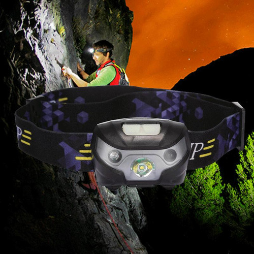 5W 4-Modes Waterproof White Light LED Head Lamp , 140LM Outdoor Mini USB Charging Body Motion Sensor with USB Cable for Running / Fishing