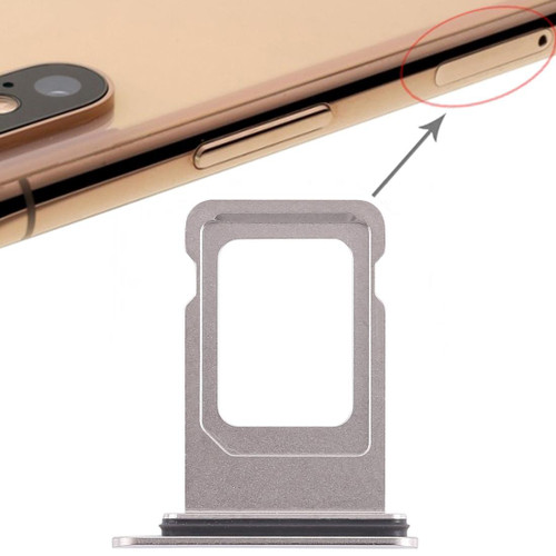 Double SIM Card Tray for iPhone XS Max (Double SIM Card)(White)