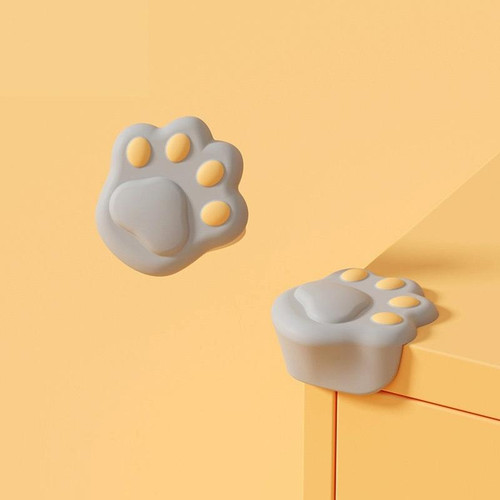 5 PCS Children Silicone Table Anti-Collision Protection Corners Guard(Claw Face Gray)