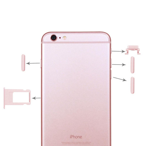 4 in 1 for iPhone 6 Plus (Card Tray + Volume Control Key + Power Button + Mute Switch Vibrator Key)(Rose Gold)