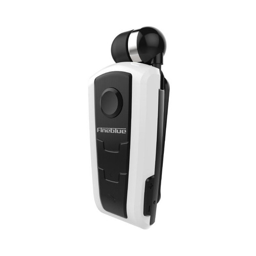 Fineblue F910 CSR4.1 Retractable Cable Caller Vibration Reminder Anti-theft Bluetooth Headset(White)