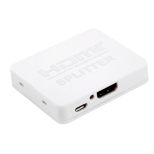 4K HDMI Splitter Full HD 1080p Video HDMI Switch Switcher 1x2 Split Out Amplifier Dual Display for HDTV DVD PS3 Xbox(White)