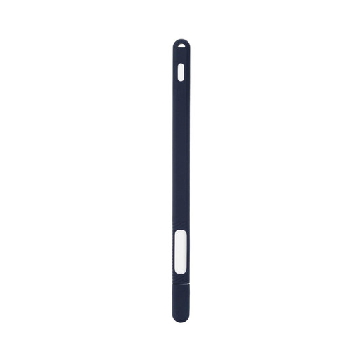 Two-hole Solid Color Silicone Stylus Protective Case For Apple Pencil 2(Royal Blue)