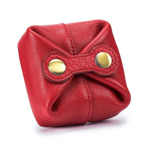 CLD-9955 Soft Leather Mini Coin Purse Lipstick Storage Bag(Red)
