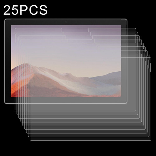 For Microsoft Surface Pro 8 /  Pro X 25 PCS 9H 2.5D Explosion-proof Tempered Tablet Glass Film