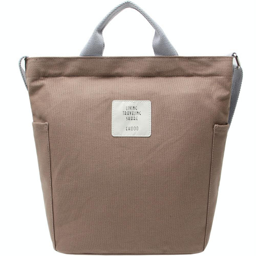 Shoulder Messenger Bag Women Handle Canvas Bag(Brown)