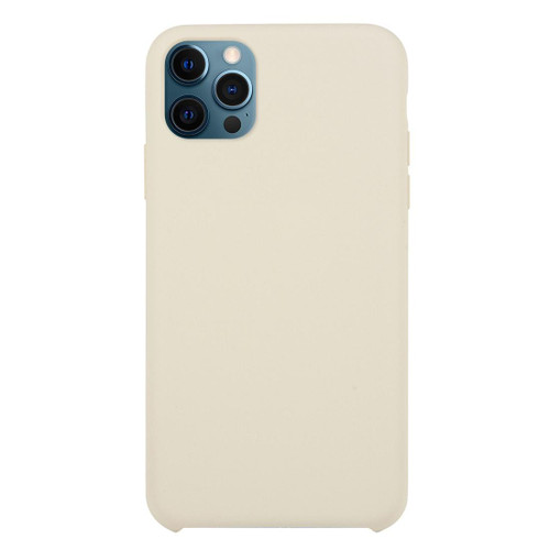 For iPhone 12 / 12 Pro Solid Silicone Phone Case(Antique White)