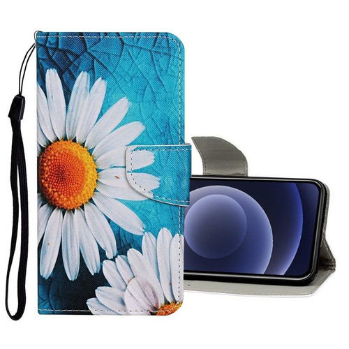 For iPhone 12 mini Colored Drawing Pattern Horizontal Flip Leather Case with Holder & Card Slots & Wallet (Daisy)