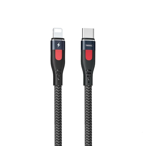 REMAX RC-188i Lesu Pro 1m PD20W Type-C to 8 Pin Aluminum Alloy Braid Fast Charging Data Cable(Black)