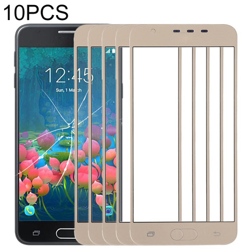 For Samsung Galaxy J5 Prime, On5 (2016), G570F/DS, G570Y 10pcs Front Screen Outer Glass Lens (Gold) For Samsung Galaxy J5 Prime, On5 (2016), G570F/DS, G570Y 10pcs Front Screen Outer Glass Lens (Gold)
