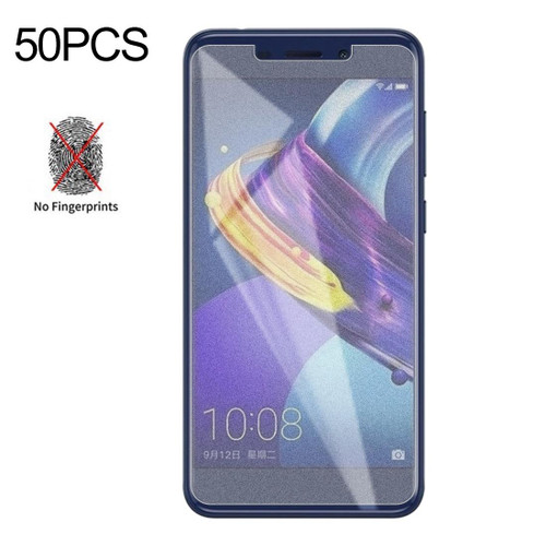 50 PCS Non-Full Matte Frosted Tempered Glass Film for Huawei Honor V9 Play, No Retail Package