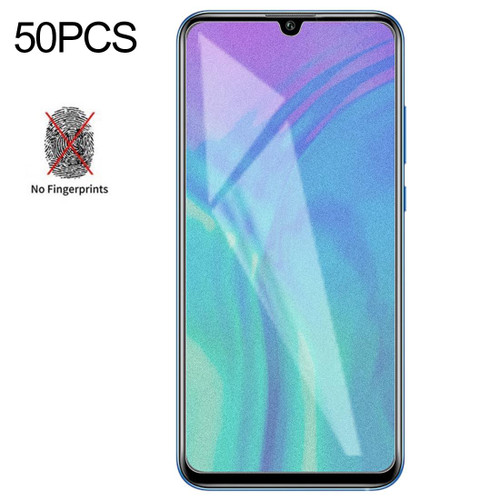 50 PCS Non-Full Matte Frosted Tempered Glass Film for Huawei Honor 20i, No Retail Package