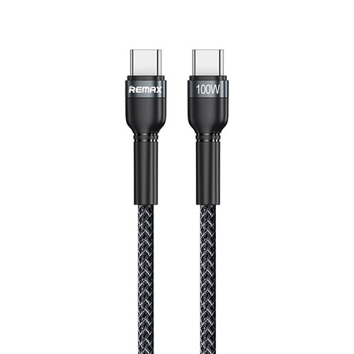 REMAX RC-172 Jany Series 1m PD100W Type-C to USB-C / Type-C Aluminum Alloy Braid Fast Charging Data Cable (Black)