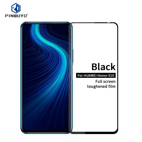 For Huawei Honor X10 PINWUYO 9H 2.5D Full Screen Tempered Glass Film(Black)