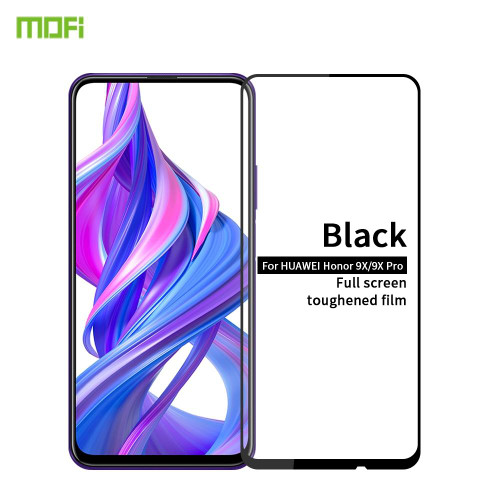 MOFI 9H 2.5D Full Screen Tempered Glass Film for Huawei Honor 9X / Honor 9X Pro(Black)