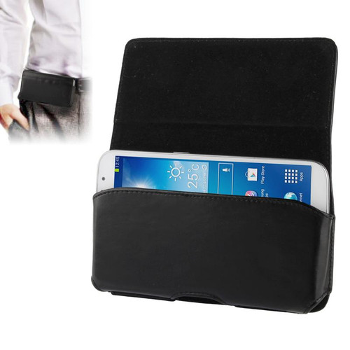 Wallet Style Leather Case with Belt Clip for Galaxy Mega 6.3 / i9200(Black)