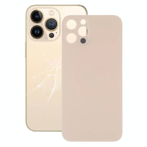 Easy Replacement Big Camera Hole Glass Back Battery Cover for iPhone 13 Pro Max(Gold)