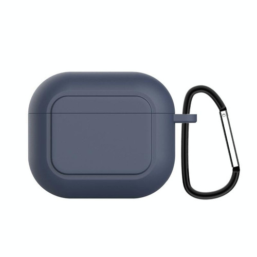 Silicone Shockproof Cover with Metal Buckle For AirPods 3(Midnight Blue)