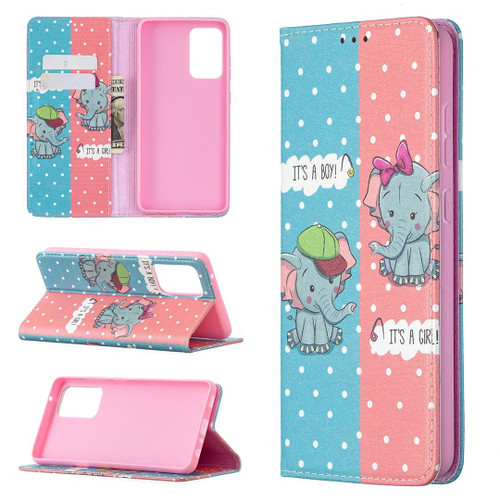 For Samsung Galaxy A72 5G / 4G Colored Drawing Pattern Invisible Magnetic Horizontal Flip PU Leather Case with Holder & Card Slots & Wallet(Elephant) For Samsung Galaxy A72 5G / 4G Colored Drawing Pattern Invisible Magnetic Horizontal Flip PU Leather Case with Holder & Card Slots & Wallet(Elephant)