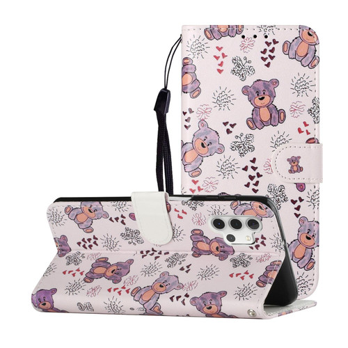 For Samsung Galaxy A32 5G Oil Embossed Coloured Drawing Pattern Horizontal Flip PU Leather Case with Holder & Card Slots & Wallet(Little Bear)