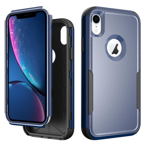 For iPhone XR TPU + PC Shockproof Protective Case(Royal Blue + Black)
