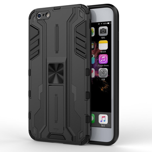 Supersonic PC + TPU Shock-proof Protective Case with Holder For iPhone 8 Plus & 7 Plus(Black)