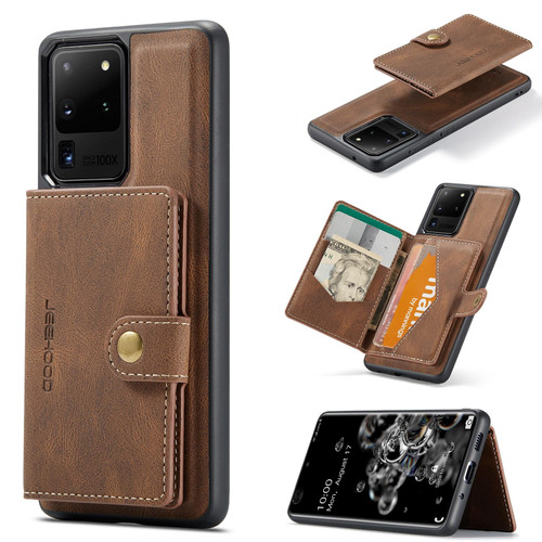 For Samsung Galaxy Note20 Ultra JEEHOOD Retro Magnetic Detachable Protective Case with Wallet & Card Slot & Holder(Brown)