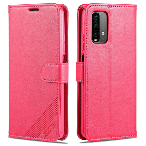 For Xiaomi Redmi Note 9 4G AZNS Sheepskin Texture Horizontal Flip Leather Case with Holder & Card Slots & Wallet(Red) For Xiaomi Redmi Note 9 4G AZNS Sheepskin Texture Horizontal Flip Leather Case with Holder & Card Slots & Wallet(Red)