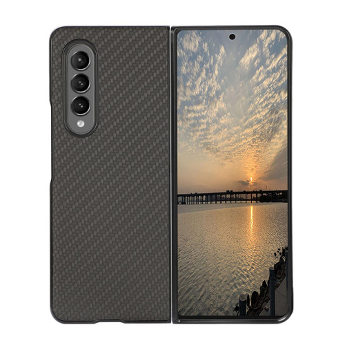 For Samsung Galaxy Z Fold3 5G Carbon Fiber Texture Shockproof Protective Case(Black)