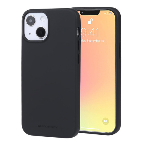 For iPhone 13 mini GOOSPERY SOFT FEELING Liquid TPU Shockproof Soft Case  (Black)