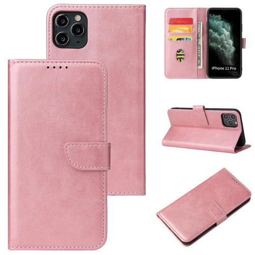 Calf Texture Buckle Horizontal Flip Leather Case with Holder & Card Slots & Wallet For iPhone 11 Pro(Rose Gold)