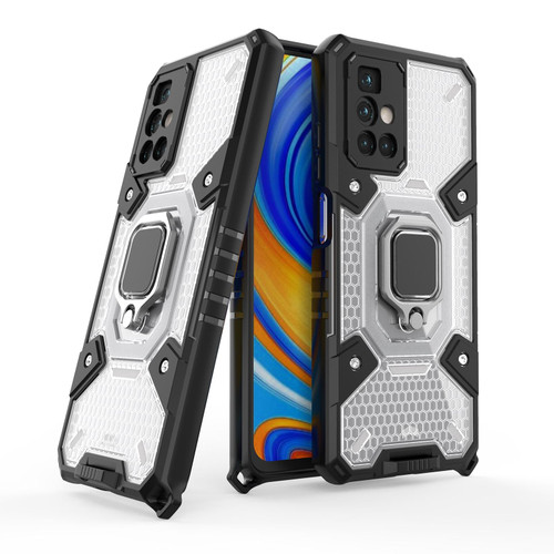 For Xiaomi Redmi 10 Space PC+TPU Shockproof Case with Ring Holder(White)
