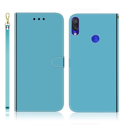For Xiaomi Redmi Note 7S / Note 7 Imitated Mirror Surface Horizontal Flip Leather Case with Holder & Card Slots & Wallet & Lanyard(Blue) For Xiaomi Redmi Note 7S / Note 7 Imitated Mirror Surface Horizontal Flip Leather Case with Holder & Card Slots & Wallet & Lanyard(Blue)
