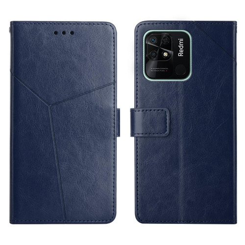 For Xiaomi Redmi 10C Y Stitching Horizontal Flip Leather Phone Case(Blue)