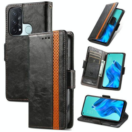 For OPPO Reno 5A CaseNeo Business Splicing Dual Magnetic Buckle Horizontal Flip PU Leather Case with Holder & Card Slots & Wallet(Black) For OPPO Reno 5A CaseNeo Business Splicing Dual Magnetic Buckle Horizontal Flip PU Leather Case with Holder & Card Slots & Wallet(Black)