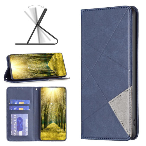 For Xiaomi Redmi A1/Redmi A1+ Prismatic Invisible Magnetic Leather Phone Case(Blue)