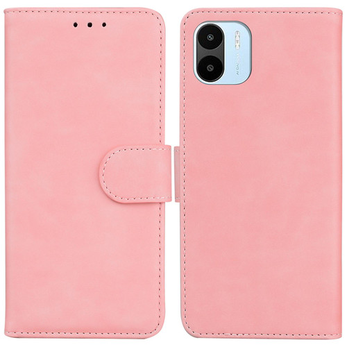 For Xiaomi Redmi A1 Skin Feel Pure Color Flip Leather Phone Case(Pink)