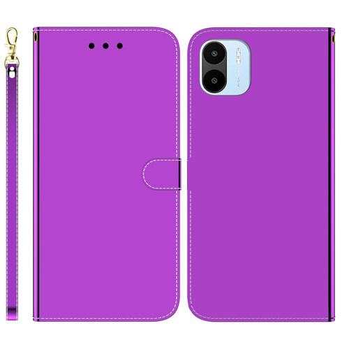 For Xiaomi Redmi A1 Imitated Mirror Surface Leather Phone Case(Purple) For Xiaomi Redmi A1 Imitated Mirror Surface Leather Phone Case(Purple)