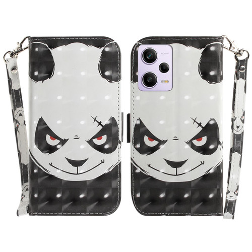 For Xiaomi Redmi Note 12 Pro 5G 3D Colored Horizontal Flip Leather Phone Case(Angry Bear)