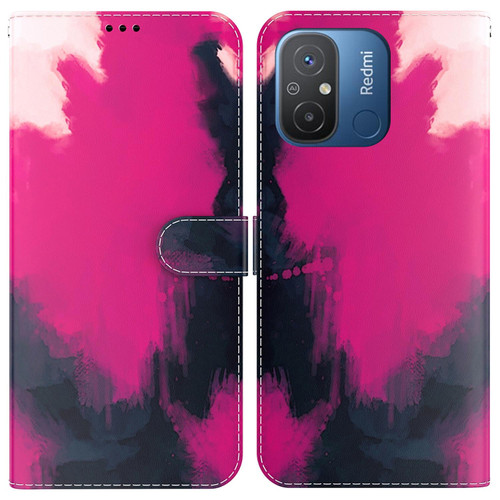 For Xiaomi Redmi 12C / 11A Watercolor Pattern Flip Leather Phone Case(Berry) For Xiaomi Redmi 12C / 11A Watercolor Pattern Flip Leather Phone Case(Berry)