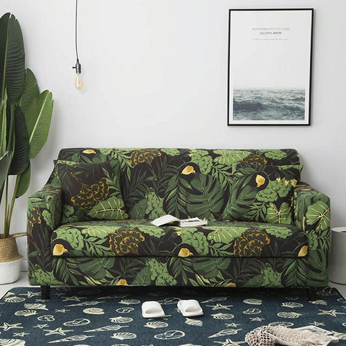 Double Seat Living Room Four Seasons Elastic Full Coverage Non-slip Sofa Cover, Size: 145 x 185cm(July)