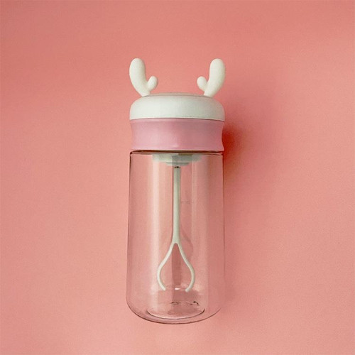 V7 Automatic Electric Stirring Cup Plastic Shake Cup(Light Pink)
