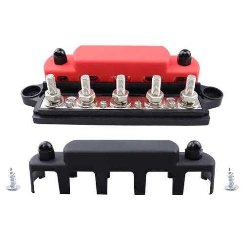 CP-4132 RV / Yacht M6 5-stud Double Row Busbar(Red Black) CP-4132 RV / Yacht M6 5-stud Double Row Busbar(Red Black)