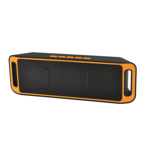 SC208 Multifunctional Card Music Playback Bluetooth Speaker, Support Handfree Call & TF Card & U-disk & AUX Audio & FM Function(Orange)