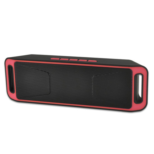 SC208 Multifunctional Card Music Playback Bluetooth Speaker, Support Handfree Call & TF Card & U-disk & AUX Audio & FM Function(Red)